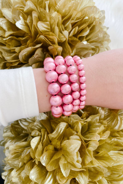 Wrenley Brushed Bracelet, 8mm Pink