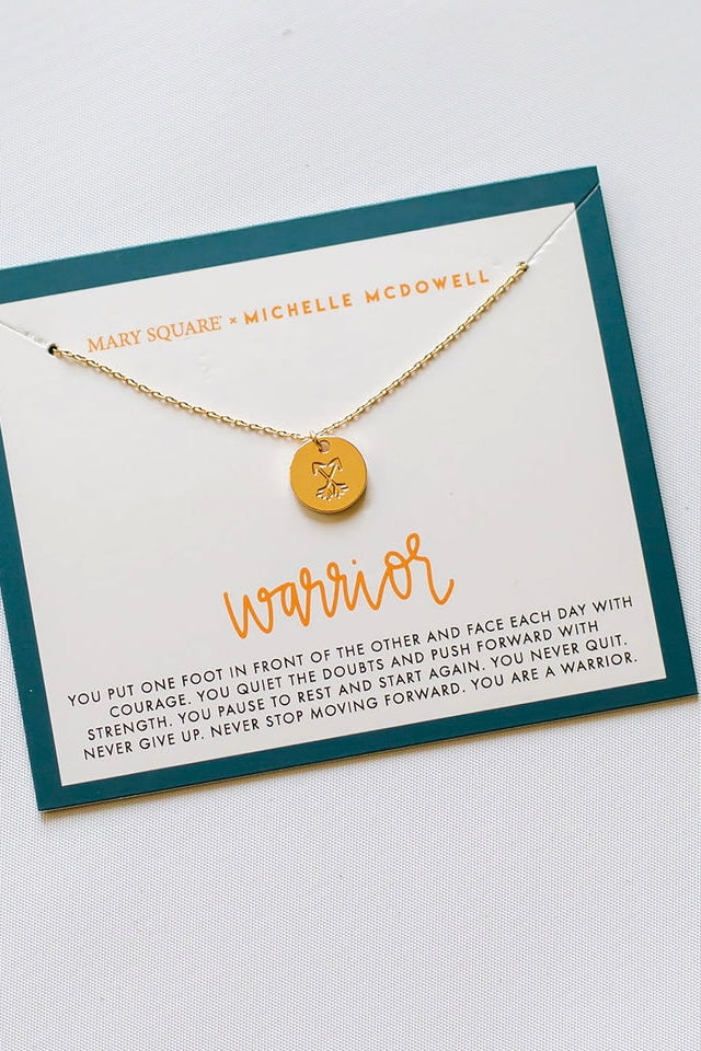 Carded Warrior Necklace, Gold